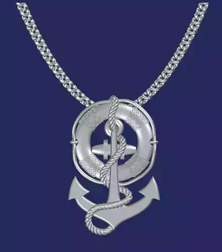 LifeBuoy anchor pendant with rope