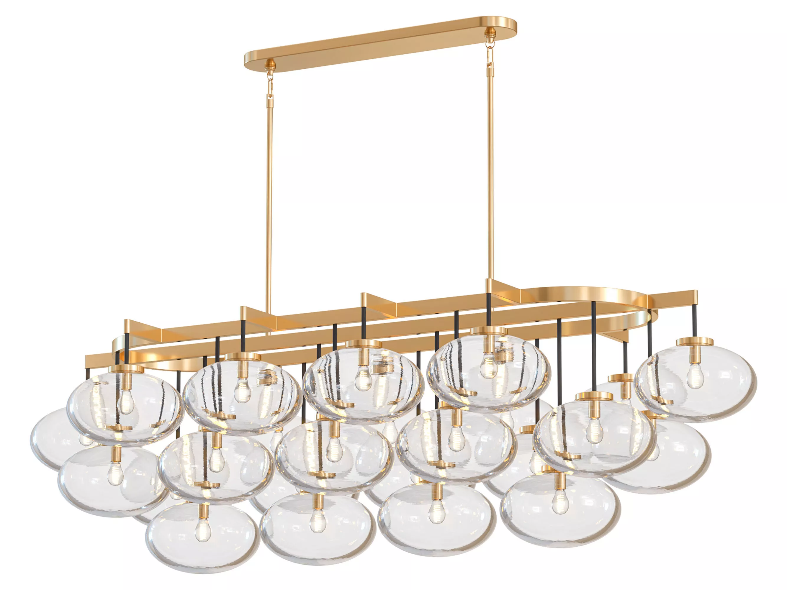 RH Cabrette Linear Chandelier - Large 3D model