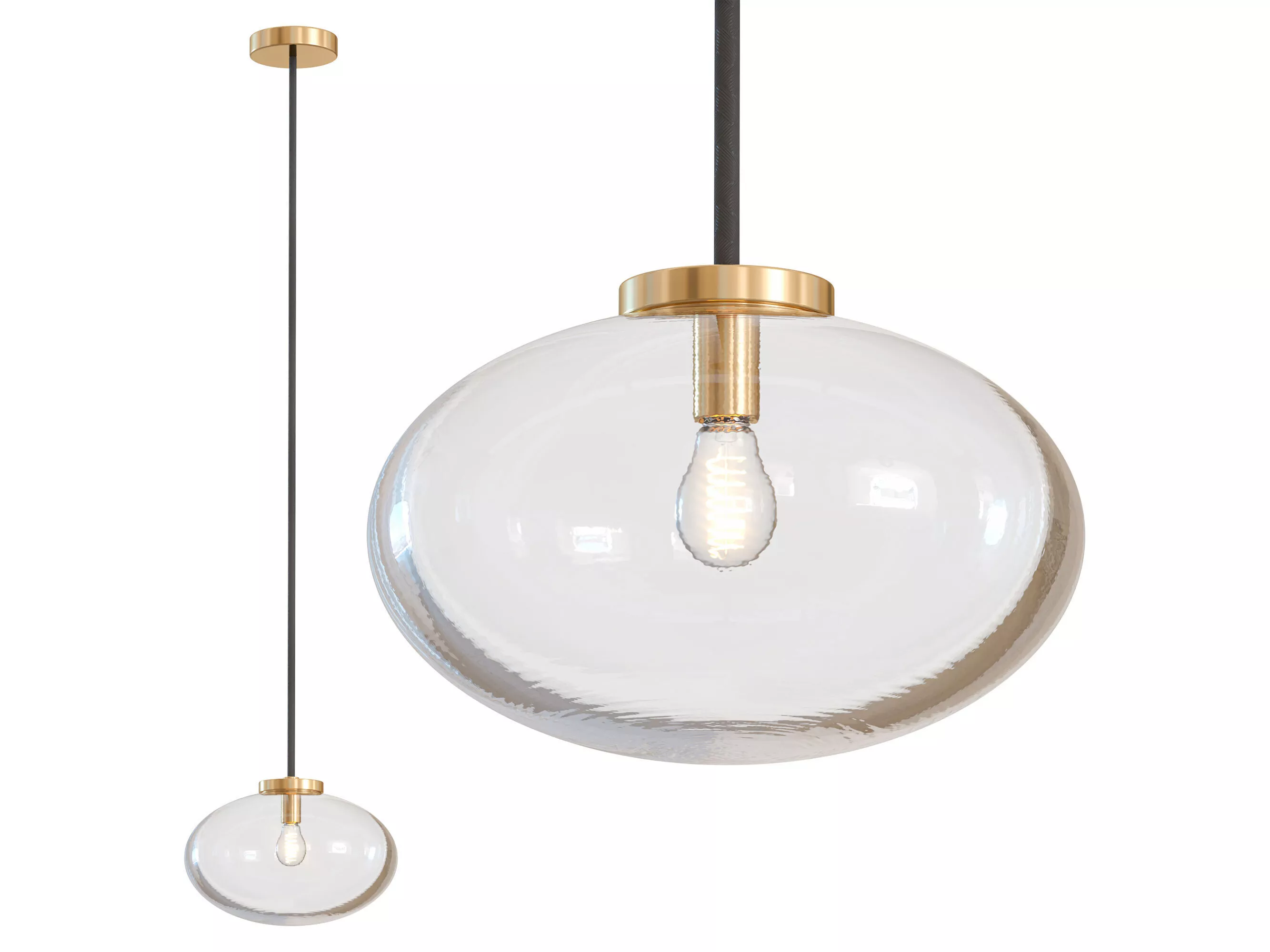 RH Cabrette Pendant Light 3D model