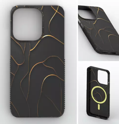 Gold Marble Vein MagSafe Case for Oppo Reno 15 Pro 3D print model