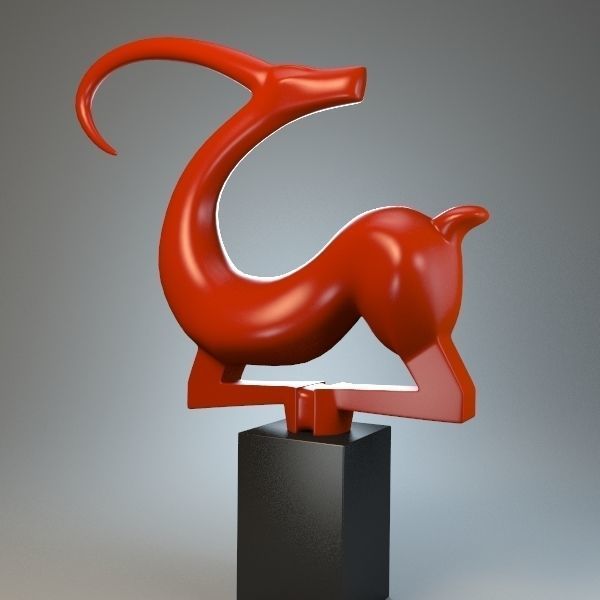 Sculpture Capricorn 2 3D model_1