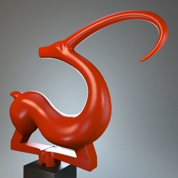 Sculpture Capricorn 2 3D model_4