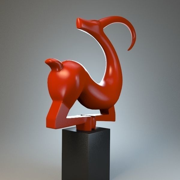 Sculpture Capricorn 2 3D model_2