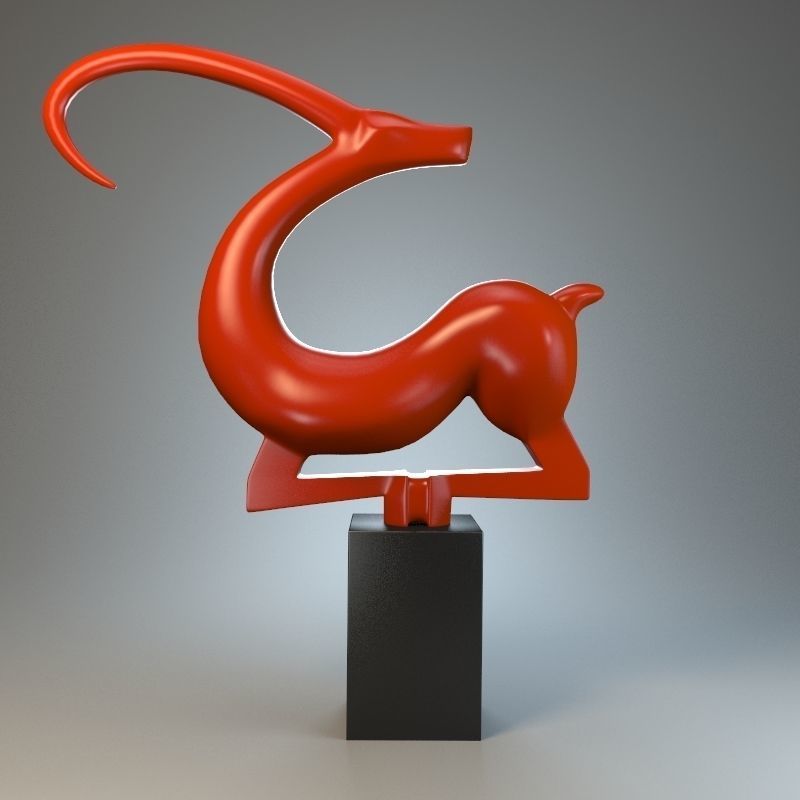 Sculpture Capricorn 2 3D model_3