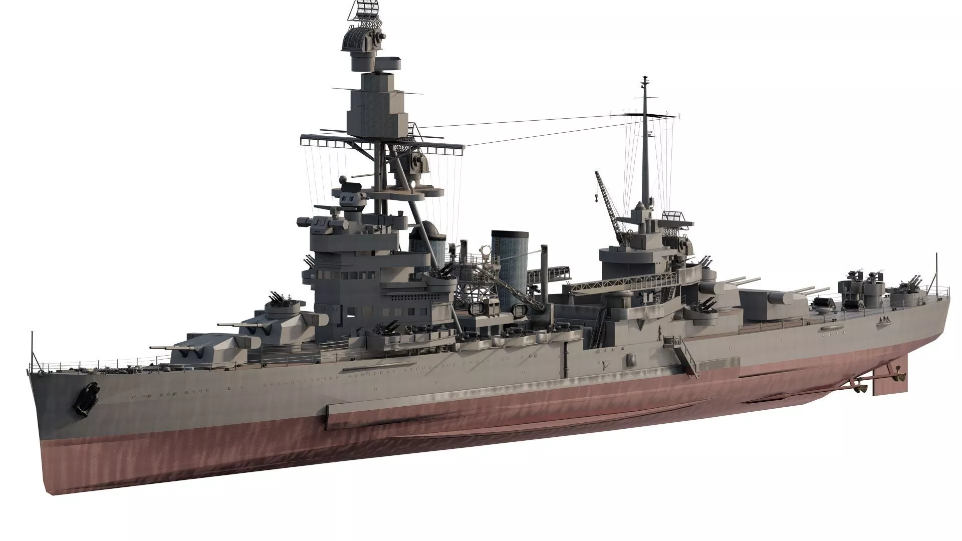WW2 US NAVY HEAVY CRUISER 3D model