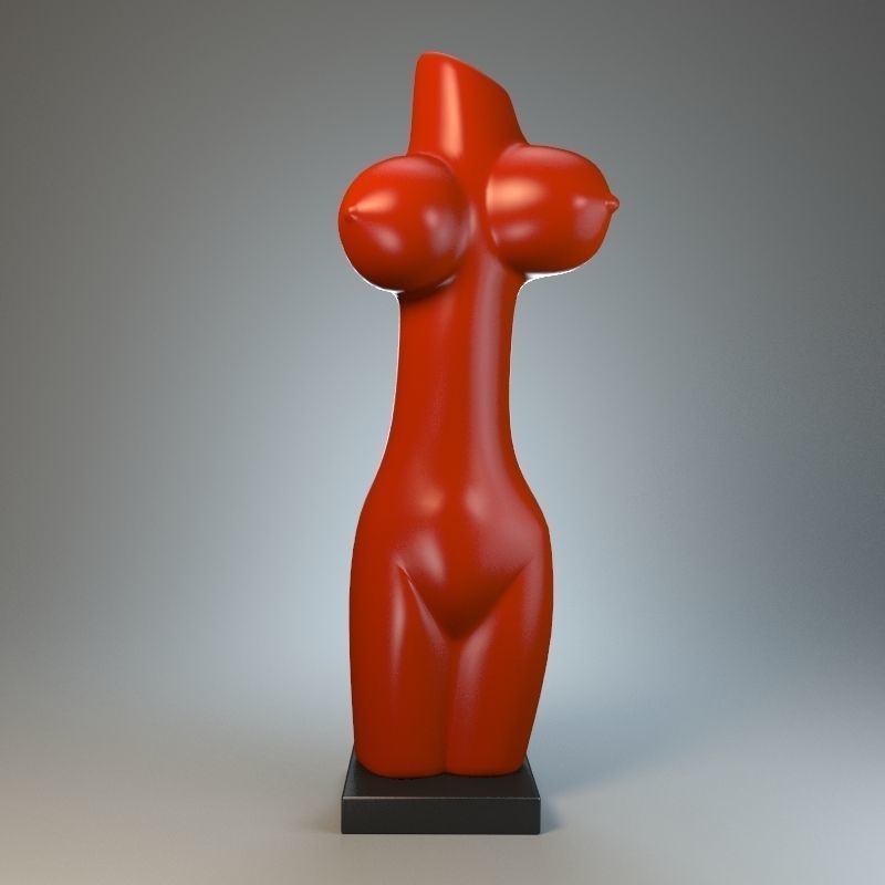 Sculpture courtesan P 3D print model_2
