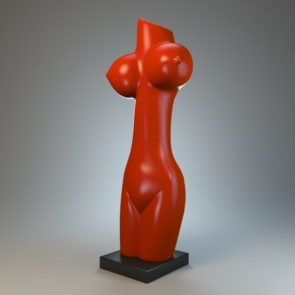 Sculpture courtesan P 3D print model_1