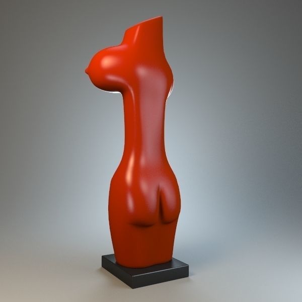 Sculpture courtesan P 3D print model_3