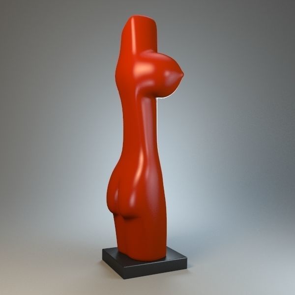 Sculpture courtesan P 3D print model_4