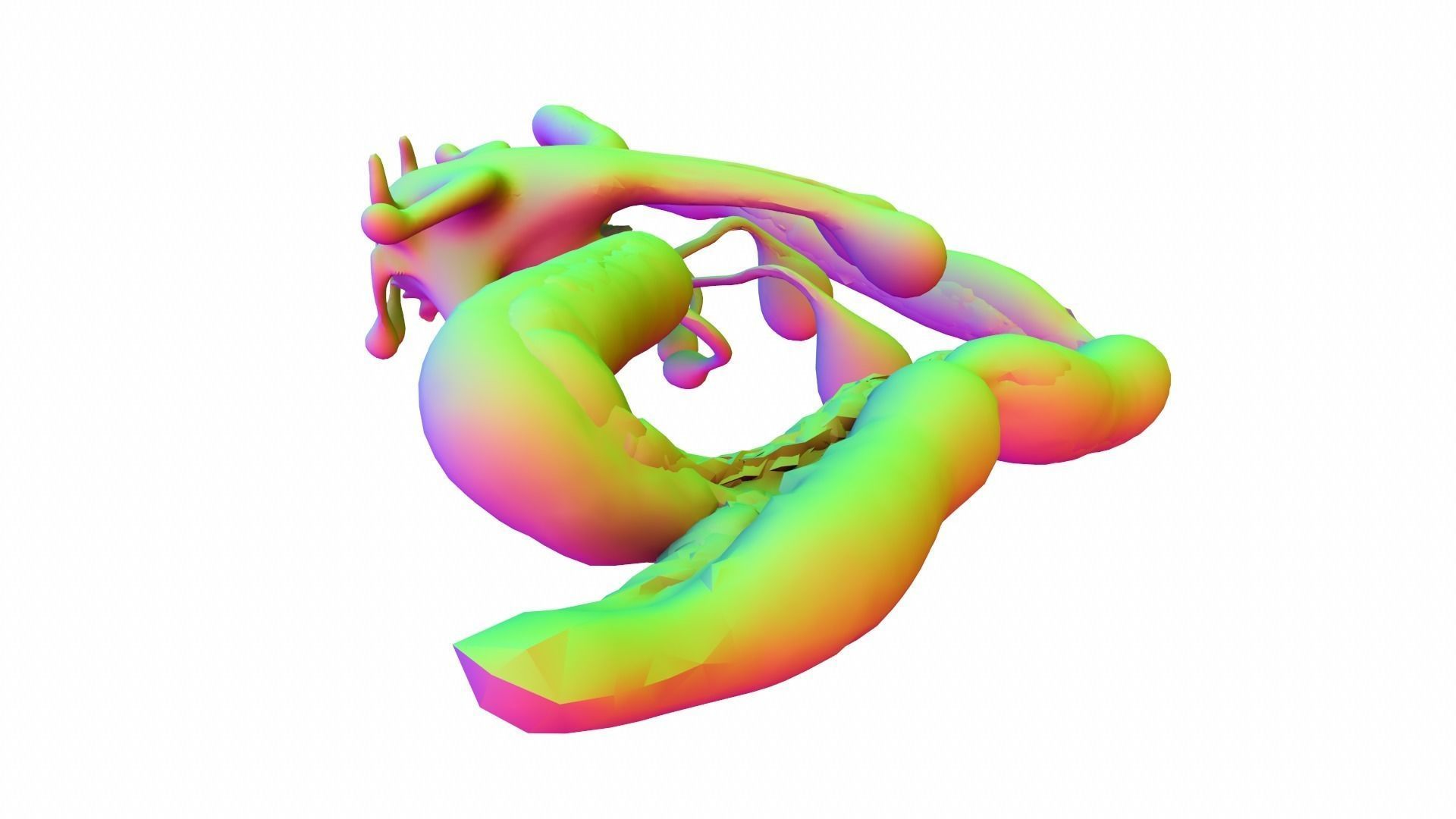 Zengutaro flying creature 3D model_3