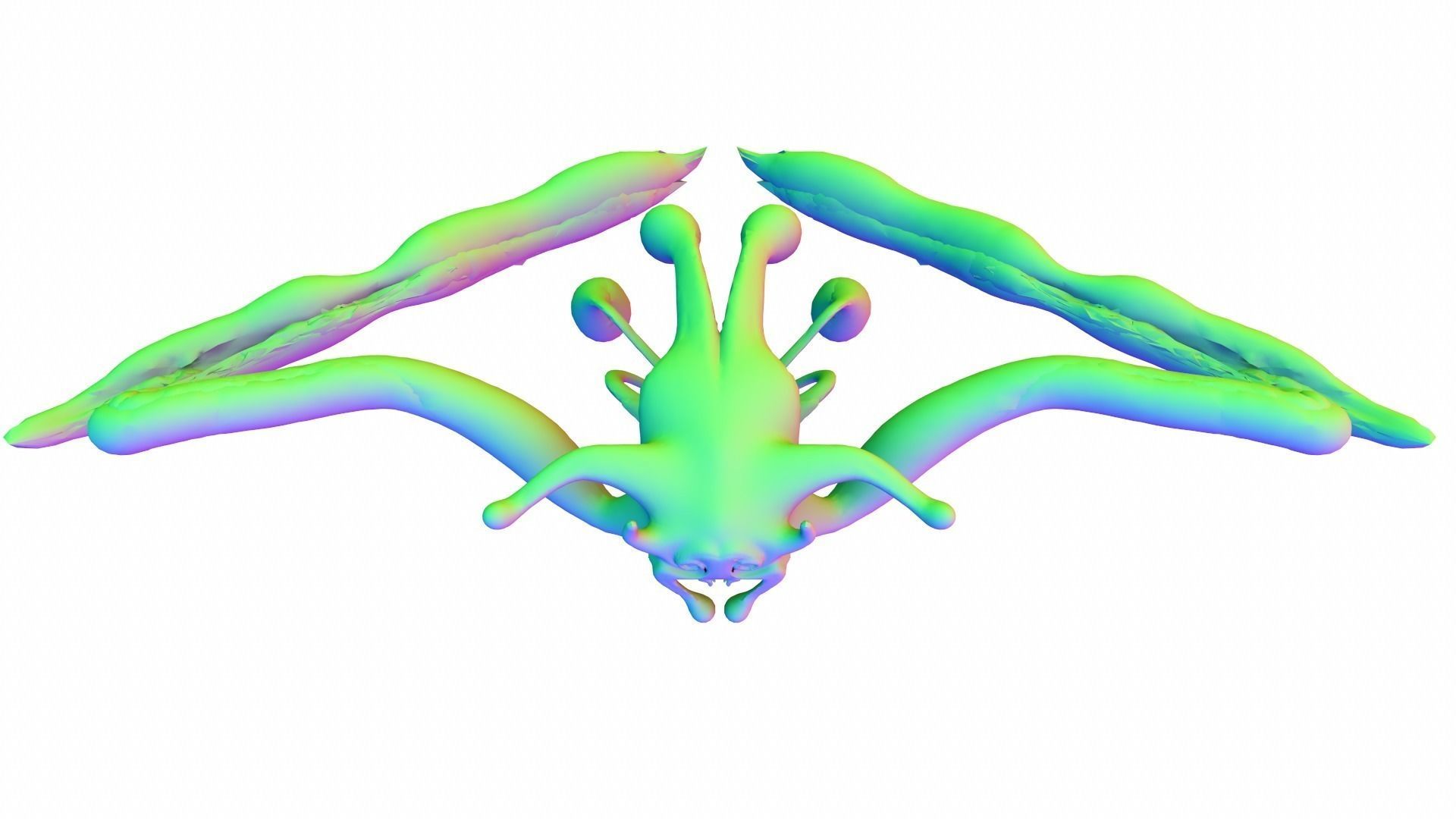 Zengutaro flying creature 3D model_2