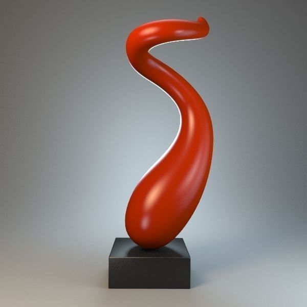 Sculpture Curl P 3D print model_4