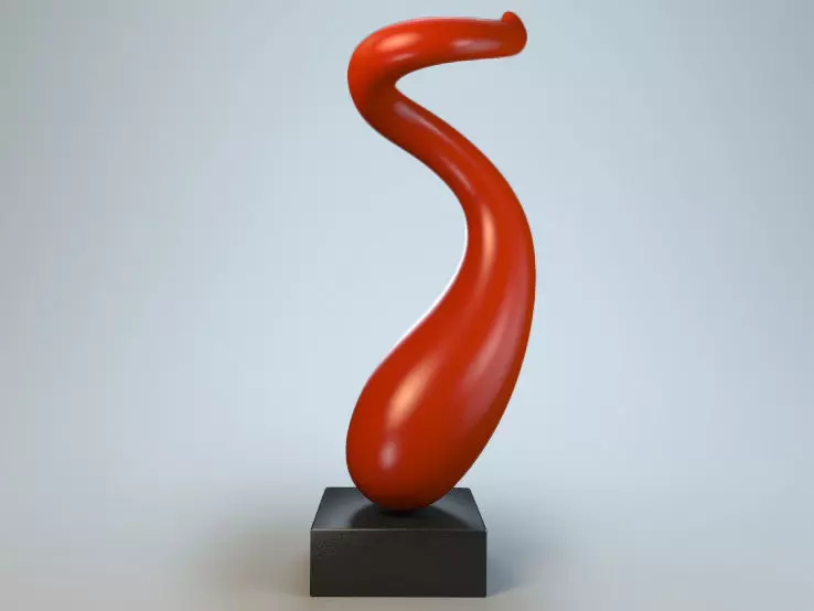 Sculpture Curl P 3D print model_0