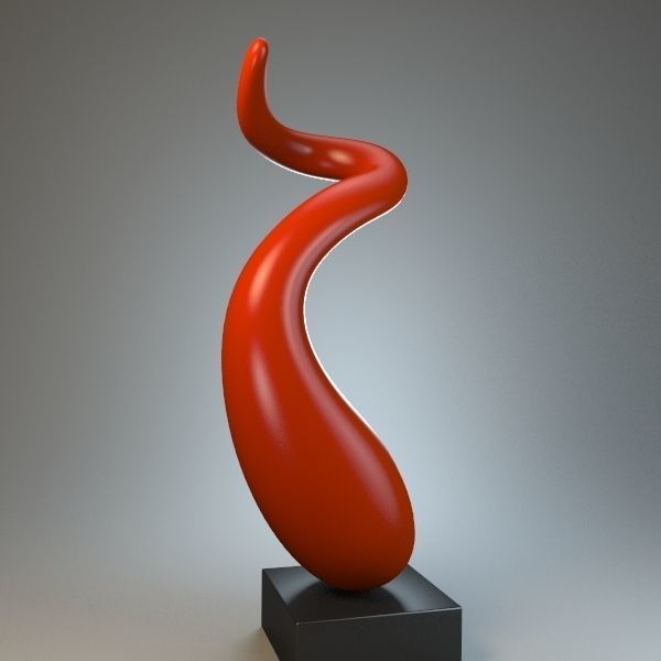 Sculpture Curl P 3D print model_3