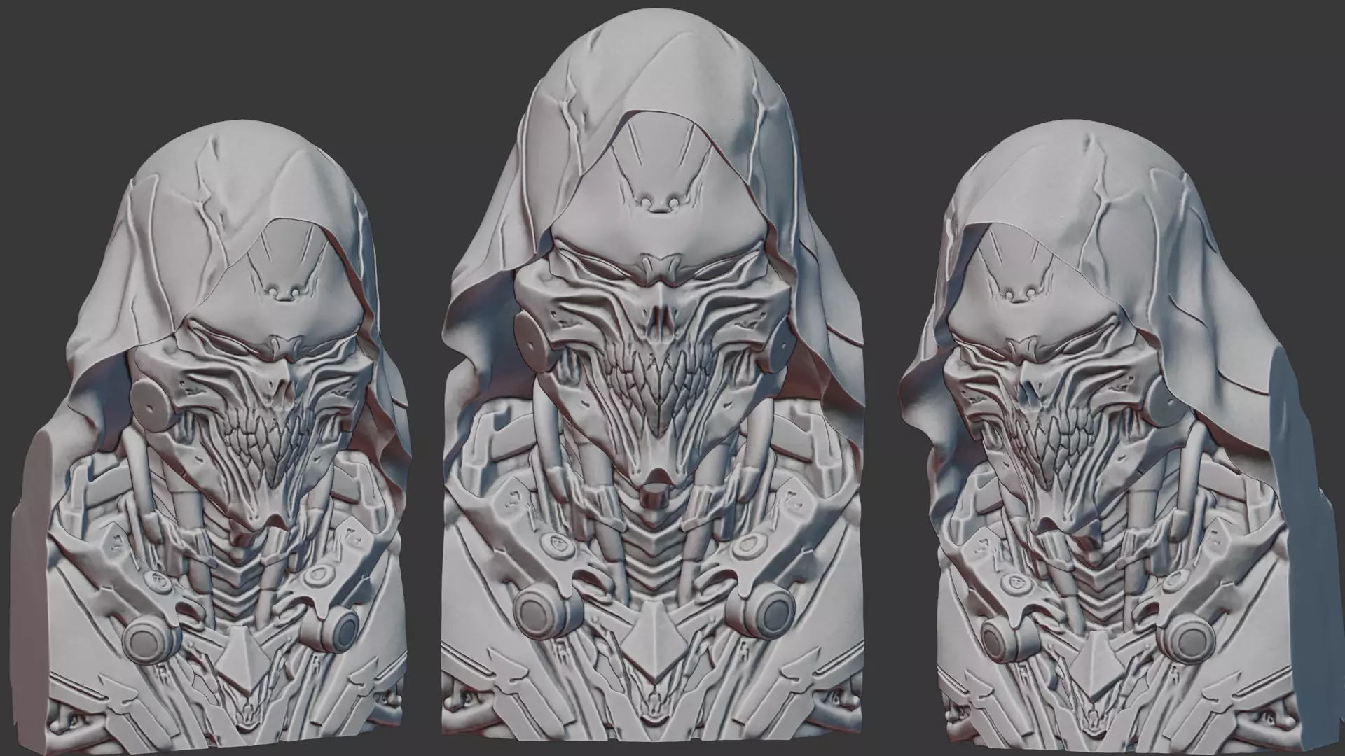 Sci-Fi Skull Character 3D print model