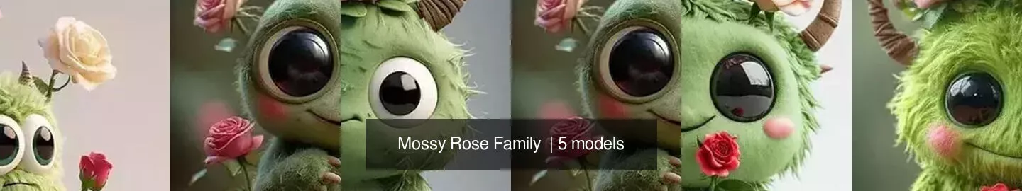 Mossy Rose Family 3D Model Pack 3D printable | CGTrader