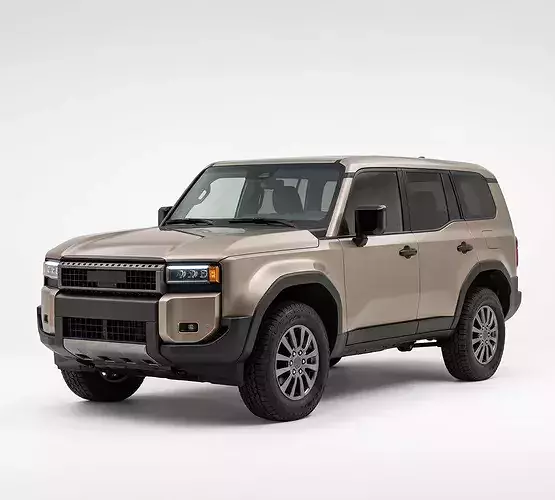 Modern 2024 Toyota Land Cruiser J250 SUV Low-poly 3D model