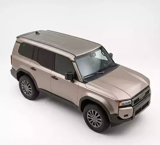 Modern 2024 Toyota Land Cruiser J250 SUV Low-poly 3D model 3
