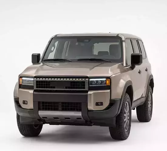 Modern 2024 Toyota Land Cruiser J250 SUV Low-poly 3D model 2