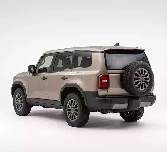 Modern 2024 Toyota Land Cruiser J250 SUV Low-poly 3D model 4