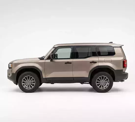 Modern 2024 Toyota Land Cruiser J250 SUV Low-poly 3D model 5