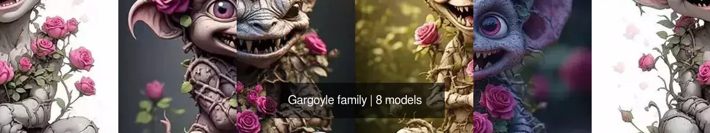 Gargoyle family 3D Model Pack 3D printable | CGTrader