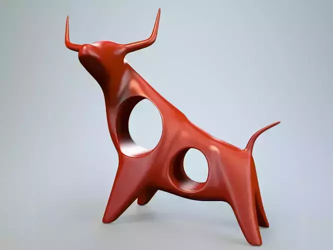 Angry bull figurine P