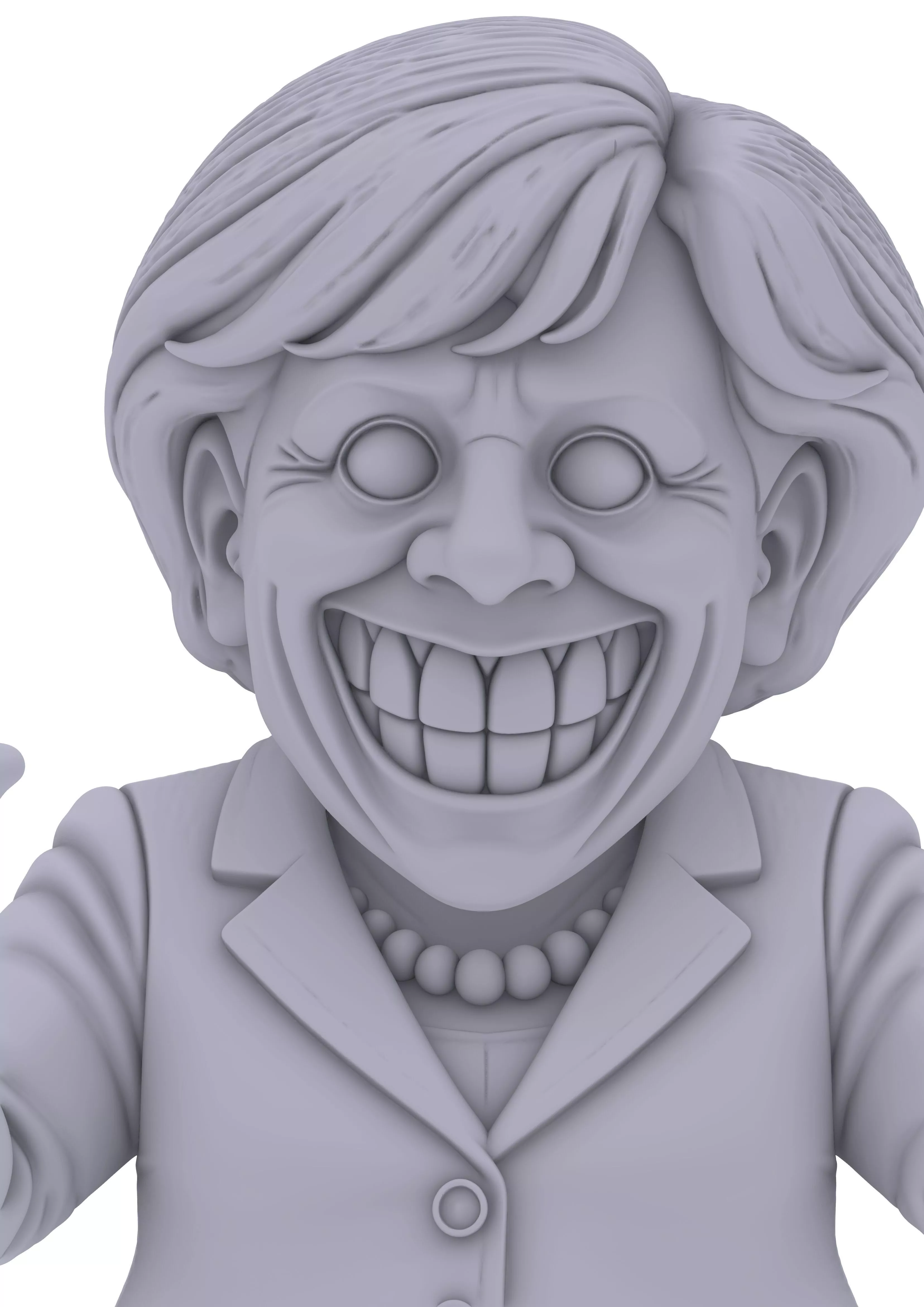Politician Lady Figur im Angela Merkel 3D print model