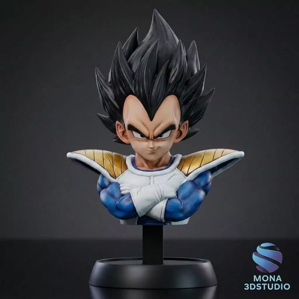 Vegeta Bust Dragon Ball STL - Pre-supported 3D Printable Model 3D print model