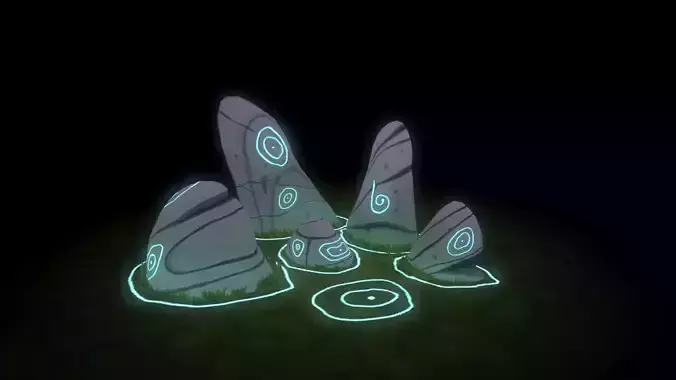 Magical Stone Low-poly 3D model