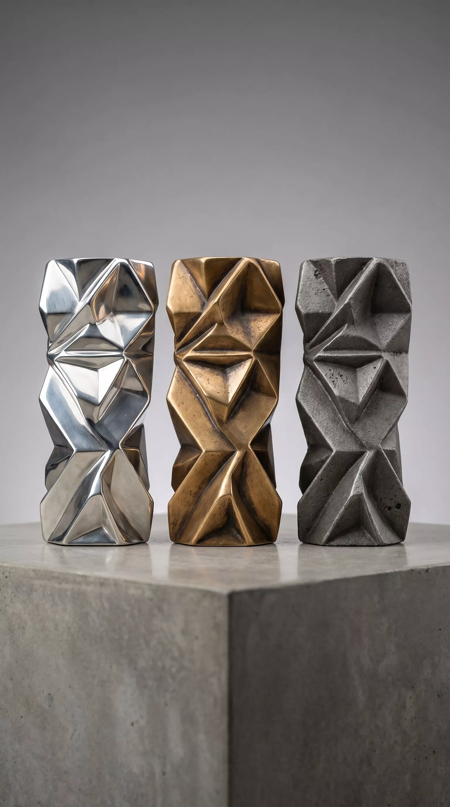 Abstract Geometric Metal Sculpture Printable 3D Model 3D print model