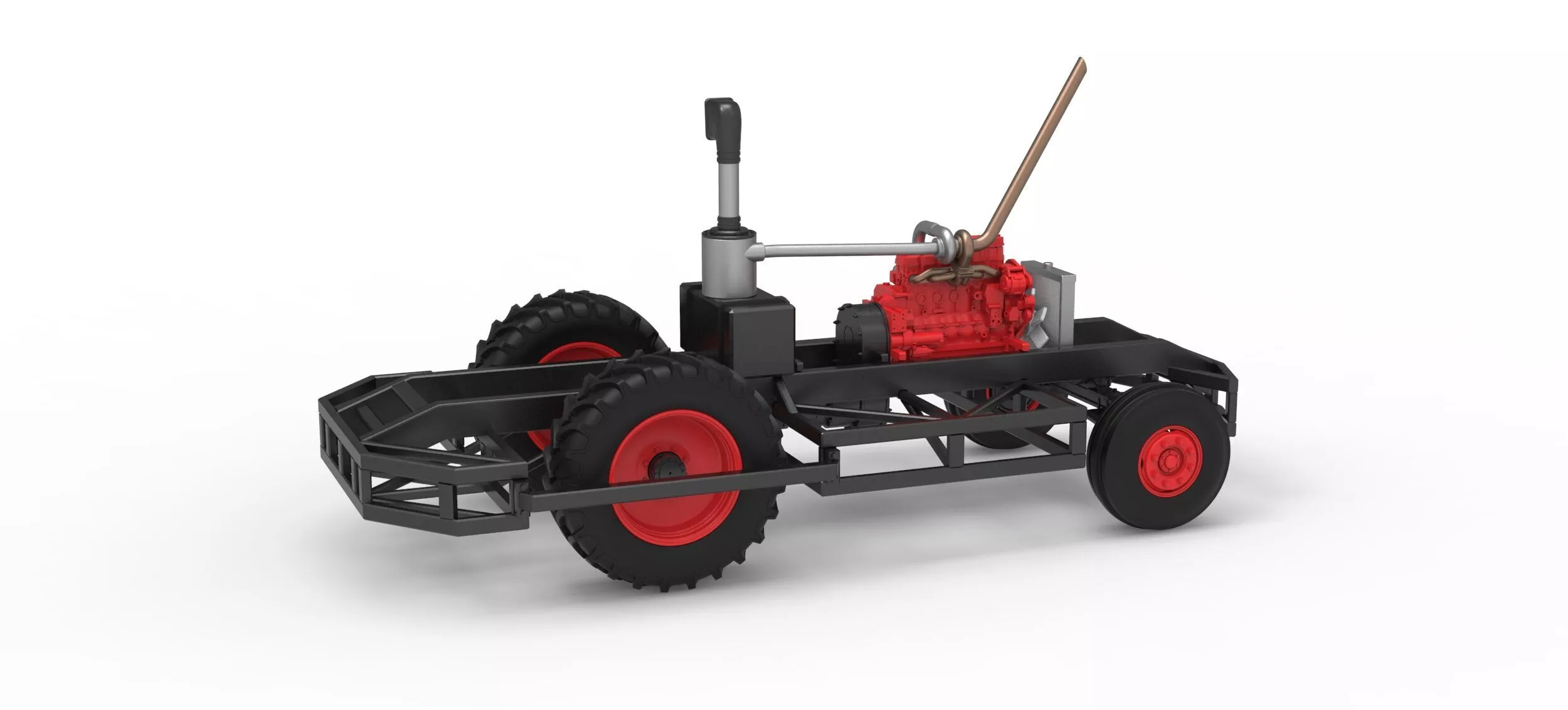 Chassis of Racing Combine Harvester Scale 1 to 25 3D print model