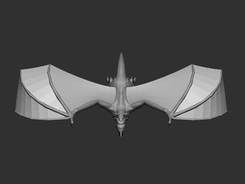 Wyvern 01 Low-poly 3D model_14