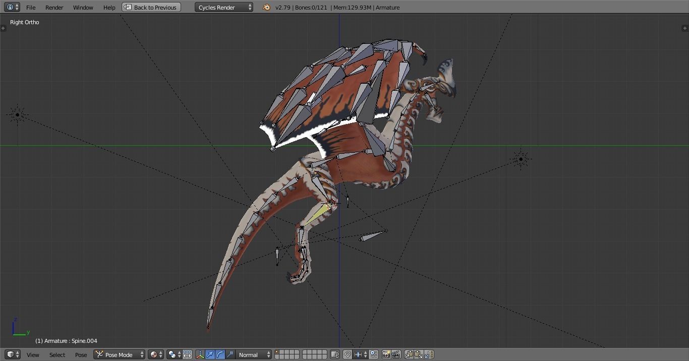 Wyvern 01 Low-poly 3D model_18
