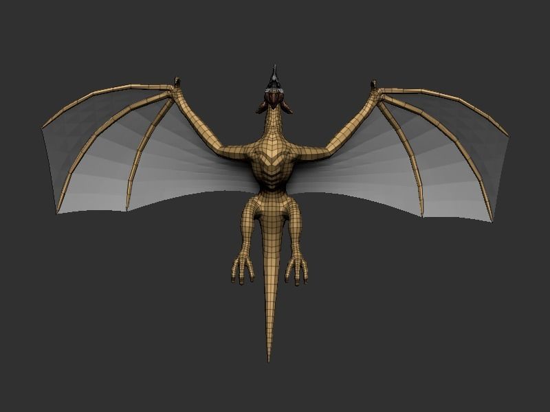 Wyvern 01 Low-poly 3D model_16
