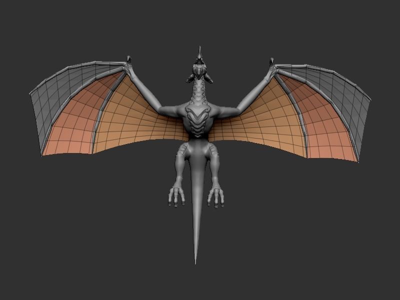Wyvern 01 Low-poly 3D model_17