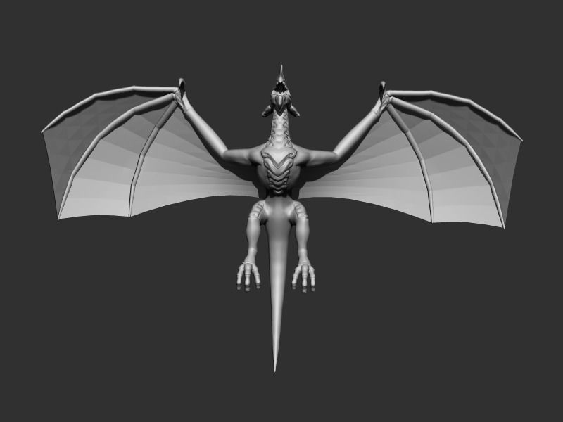 Wyvern 01 Low-poly 3D model_11