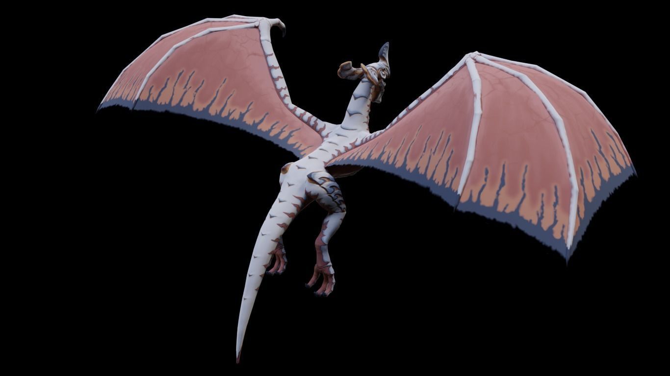 Wyvern 01 Low-poly 3D model_6