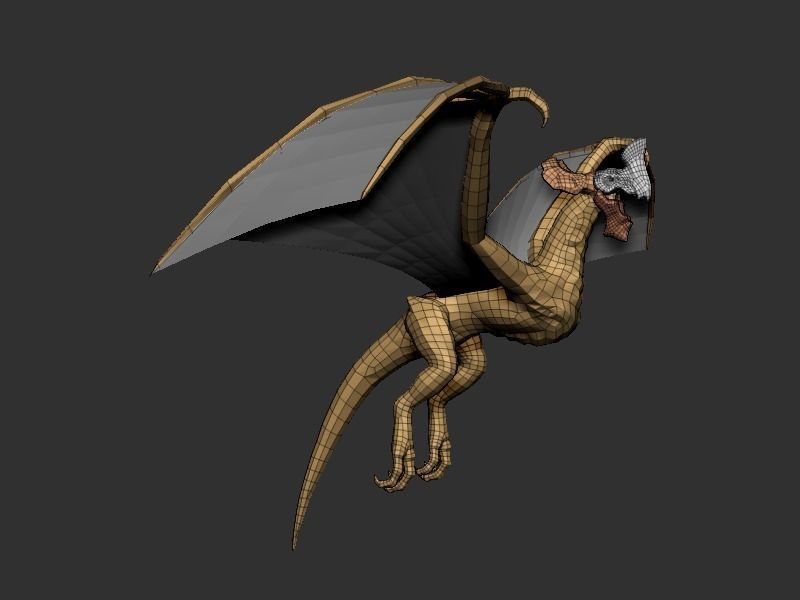 Wyvern 01 Low-poly 3D model_15