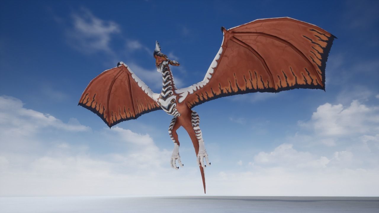 Wyvern 01 Low-poly 3D model_10