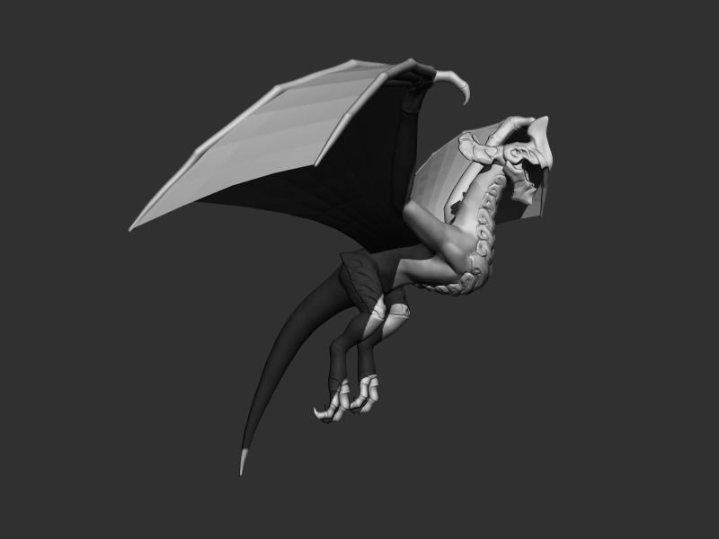 Wyvern 01 Low-poly 3D model_13