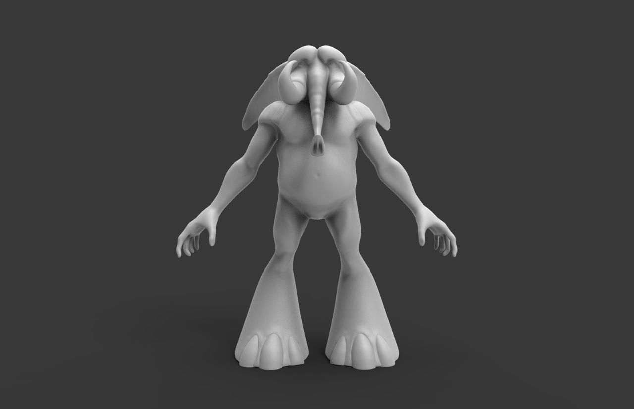 Elephant Character 3D model_1