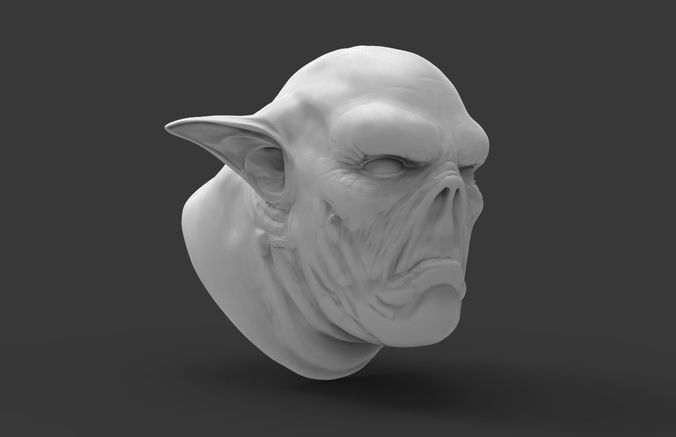 Orc Bust 3D model