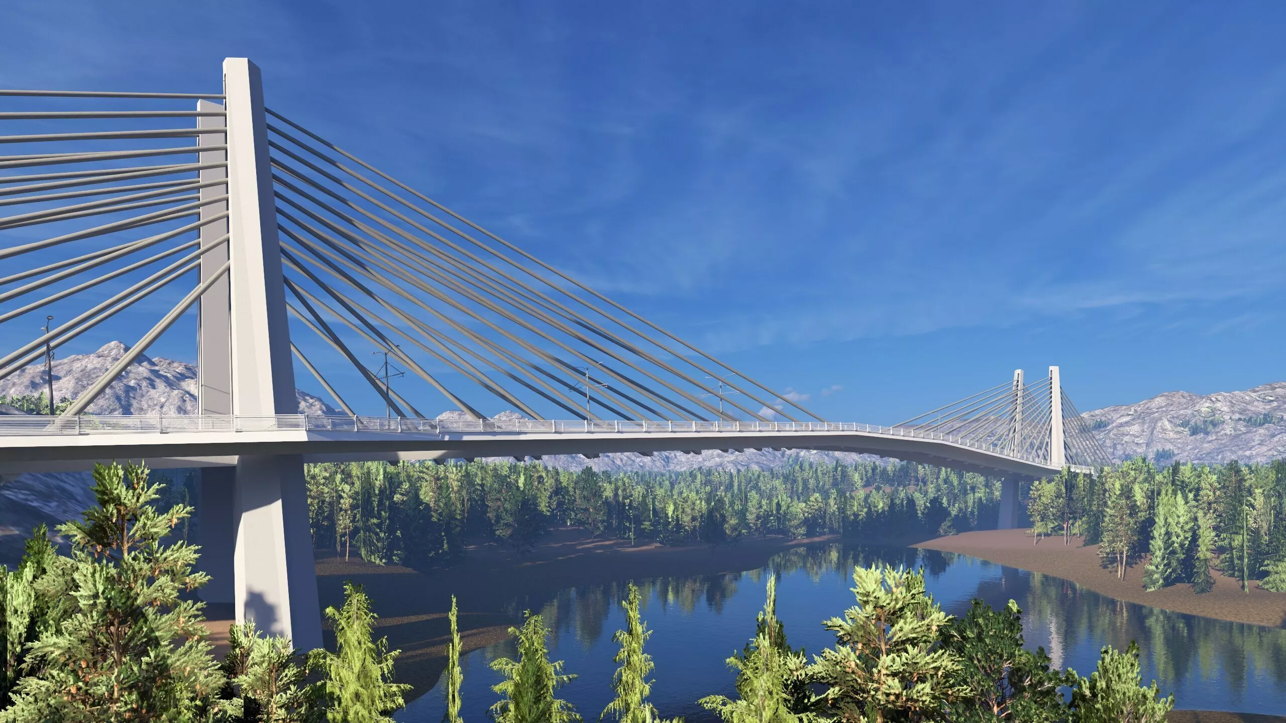 Structural engineering of Metal bridge structure 3D model