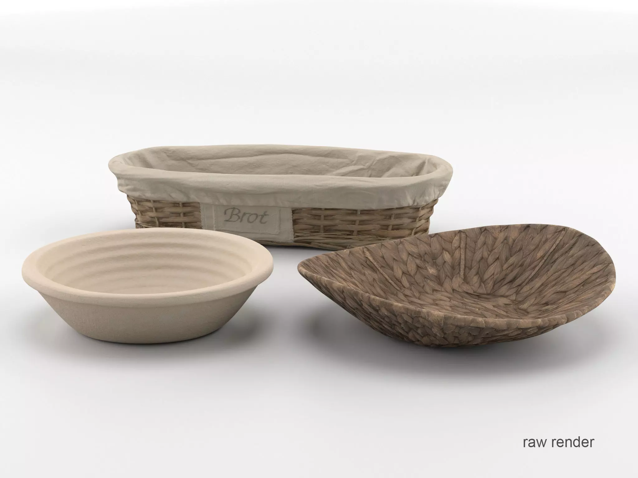Bread Basket Set 3D model_0
