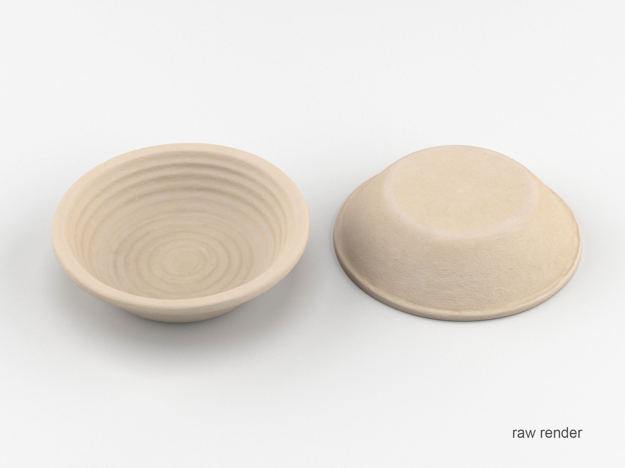 Bread Basket Set 3D model_2