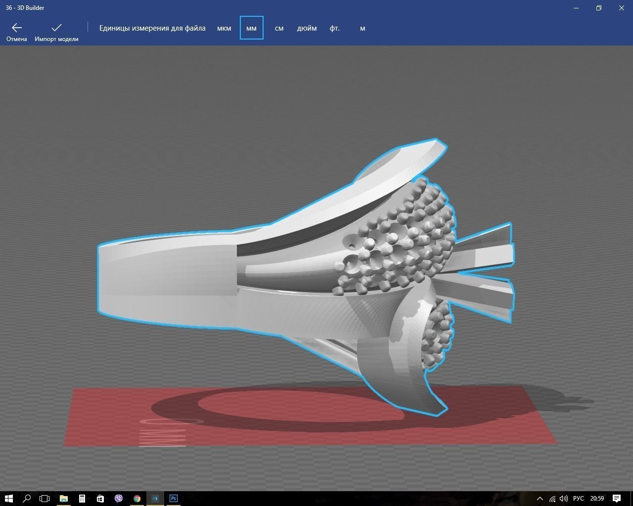 Ring gold with diamonds and sapphires 3D print model_8