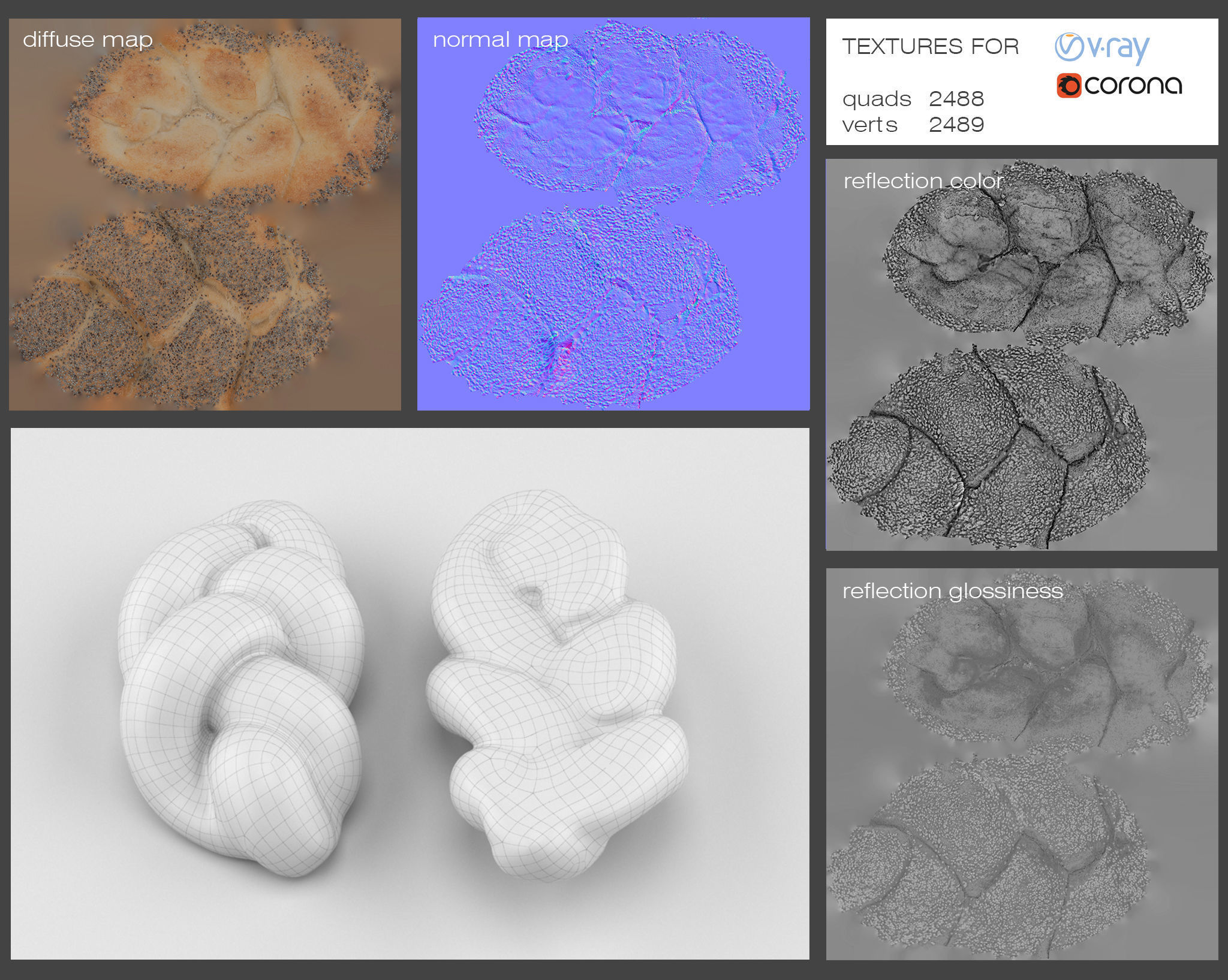 Bread Set breads 3D model_7