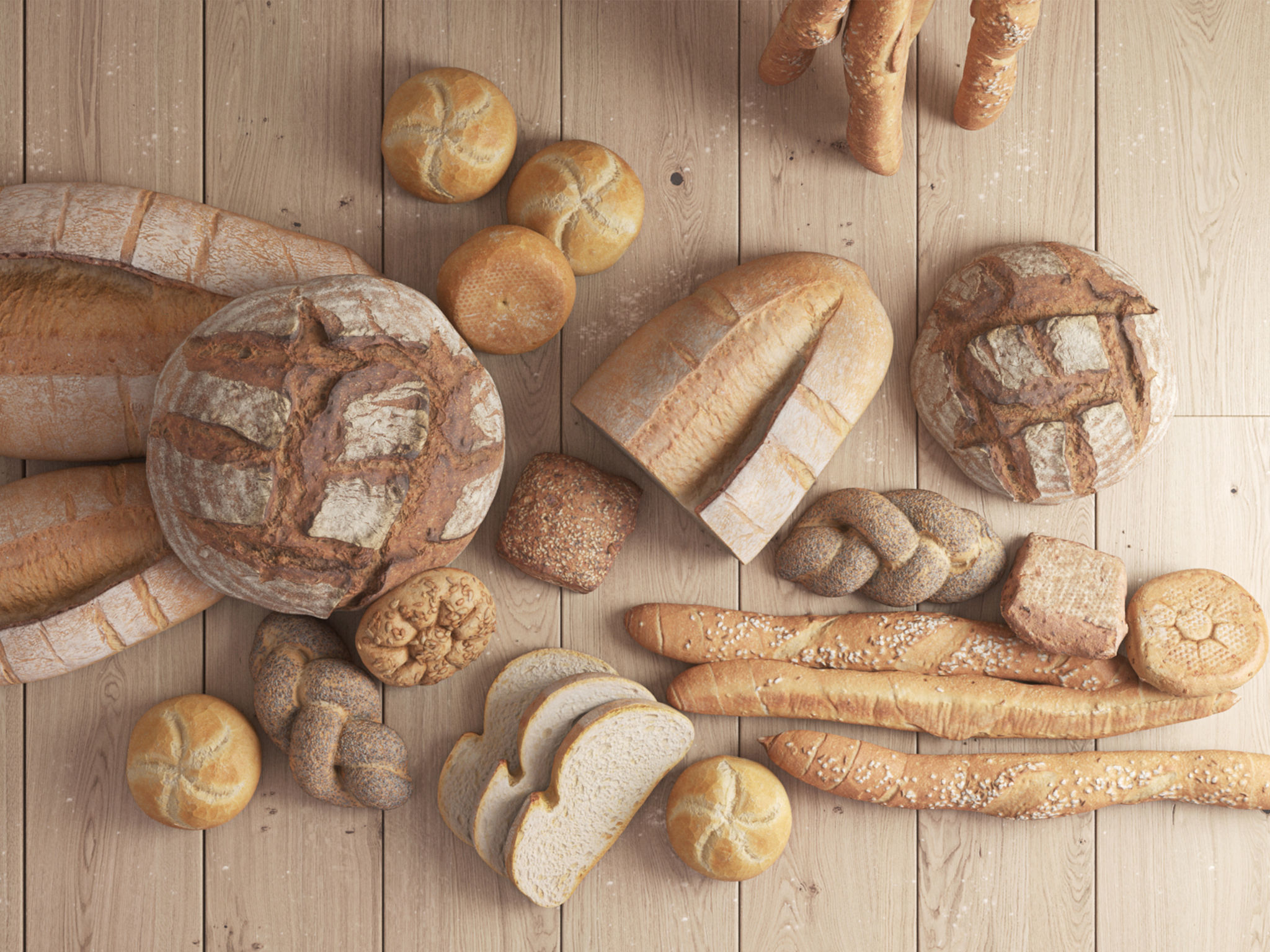 Bread Set breads 3D model_10