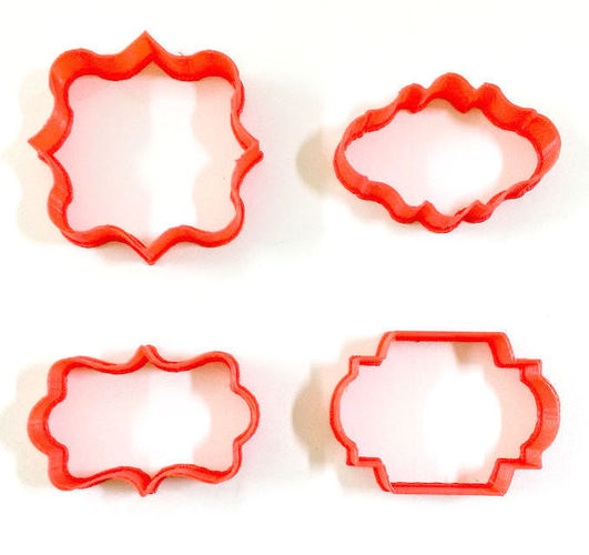 4 Vintage Cookie Cutter Frames 3D print model